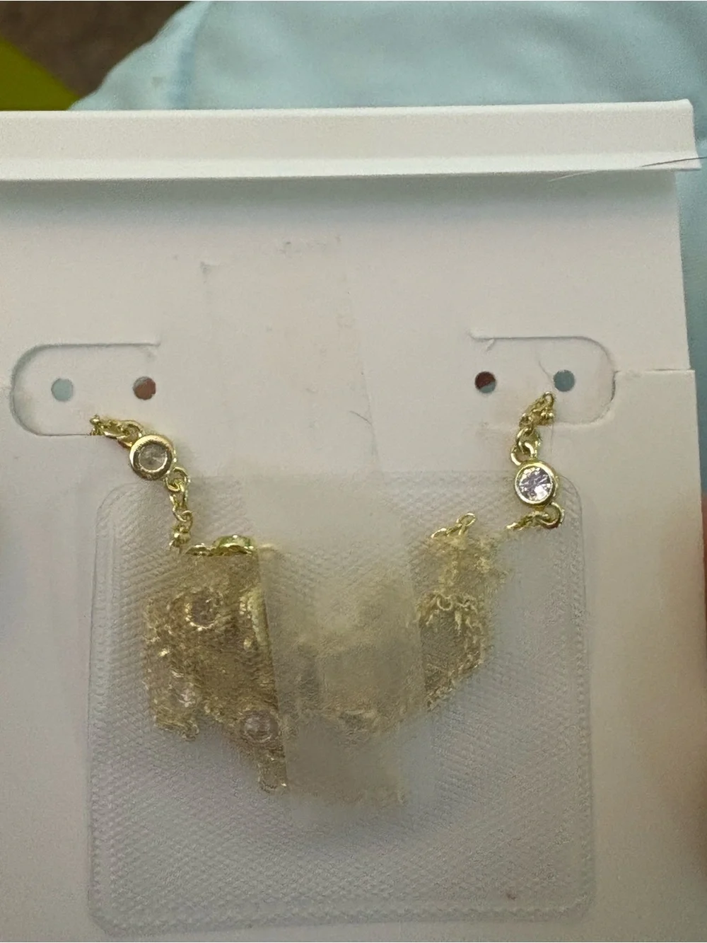 Kendra Scott Gold Necklace with Red Butterfly Pendant and Crystal Accents